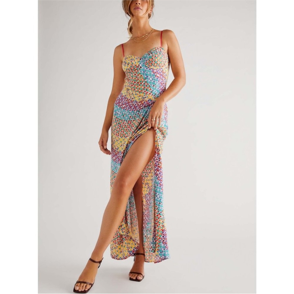 NWOT Free People Kaleidoscope Dreams Maxi Dress / Original Combo